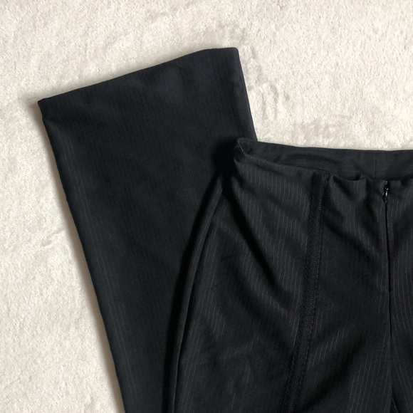 Express Black Lace Detail Business Casual Straight Leg Slacks Pants - Picture 4 of 7